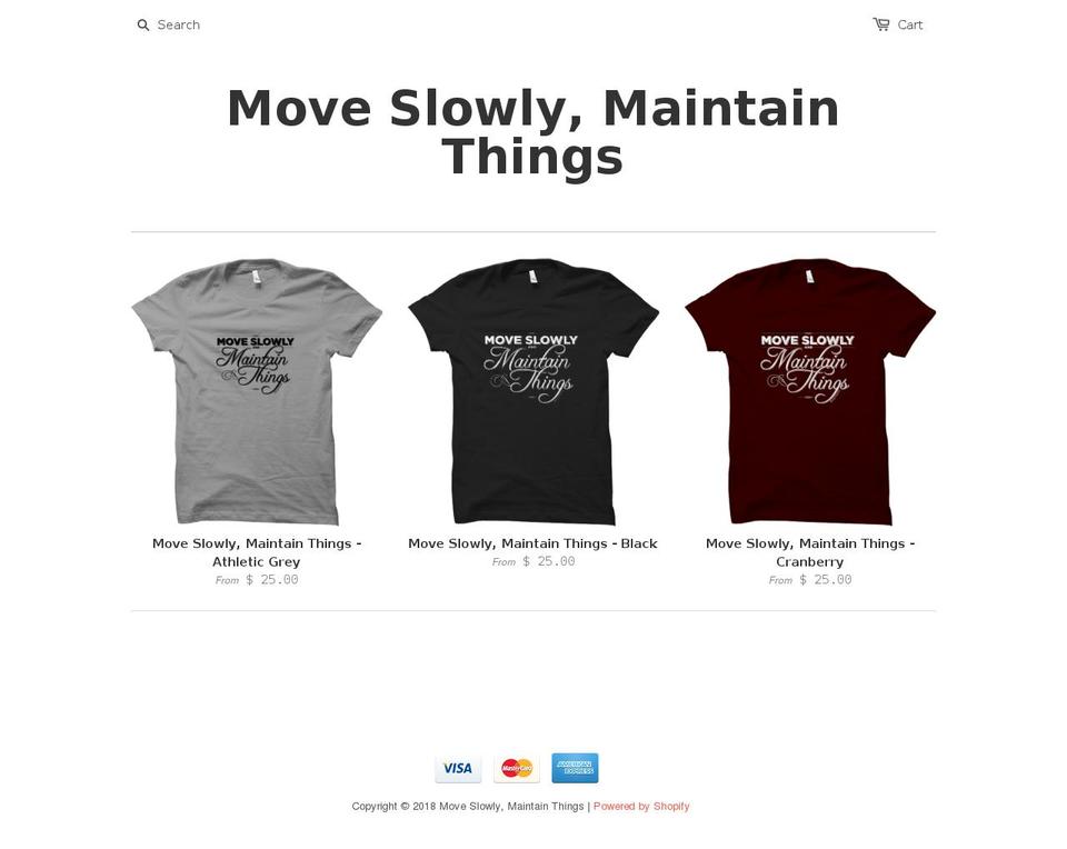 move-slowly.com — Shopify storefront screenshot