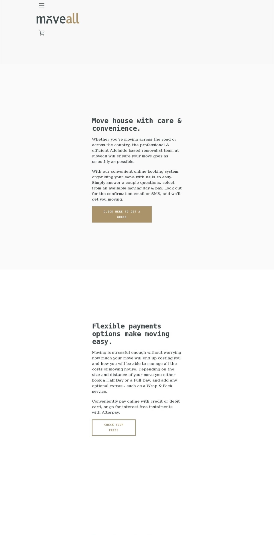 moveall.co shopify website screenshot