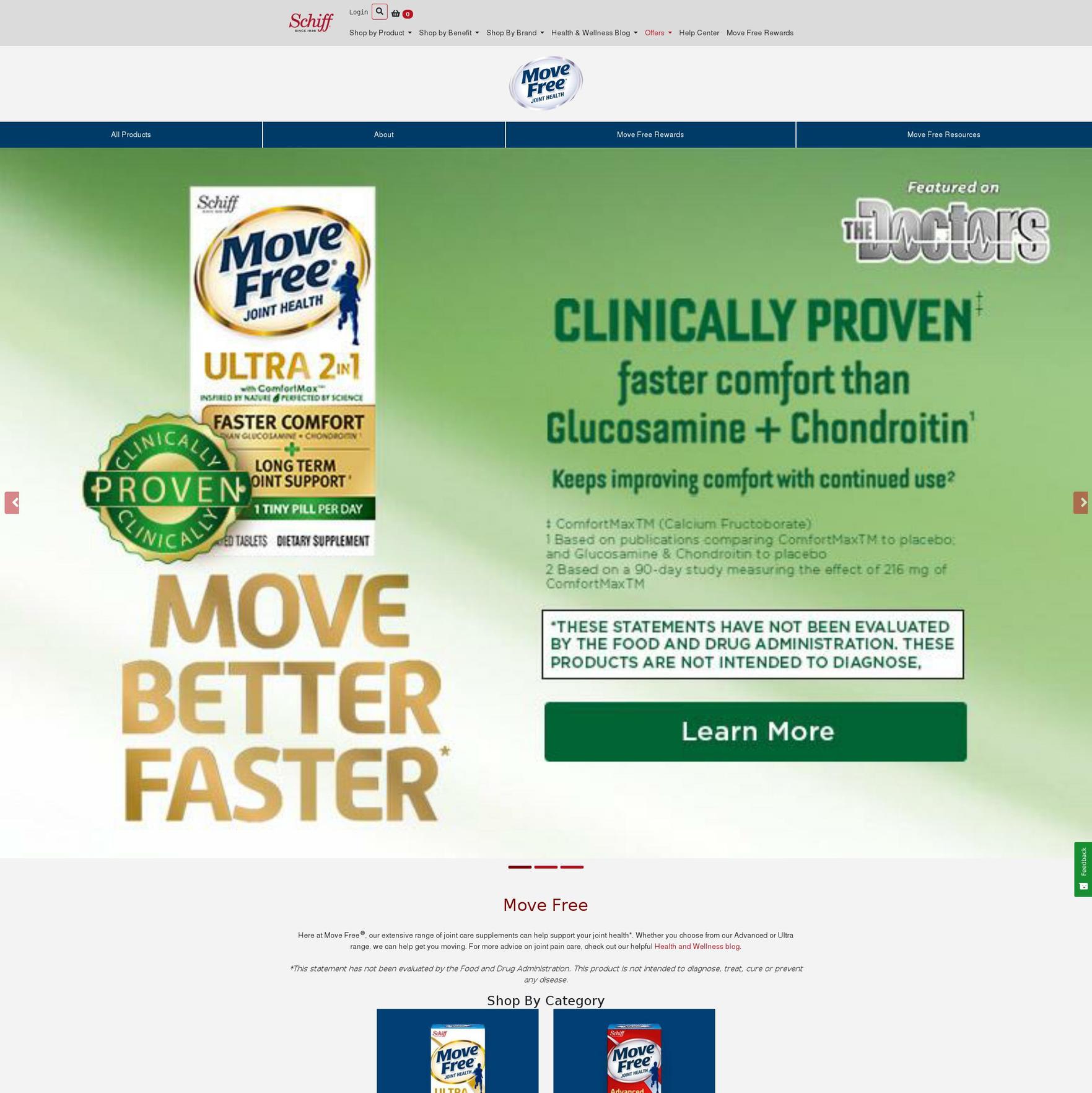 Schiff Vitamins - Updated 8\/3 Shopify theme site example movefree.com