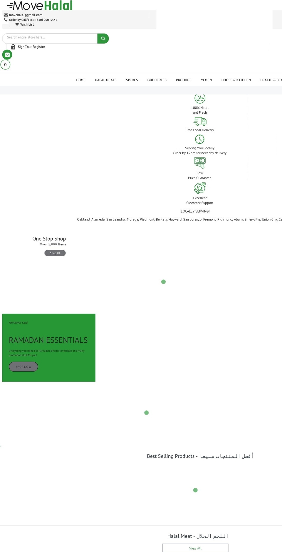 movehalal.com — Shopify storefront screenshot