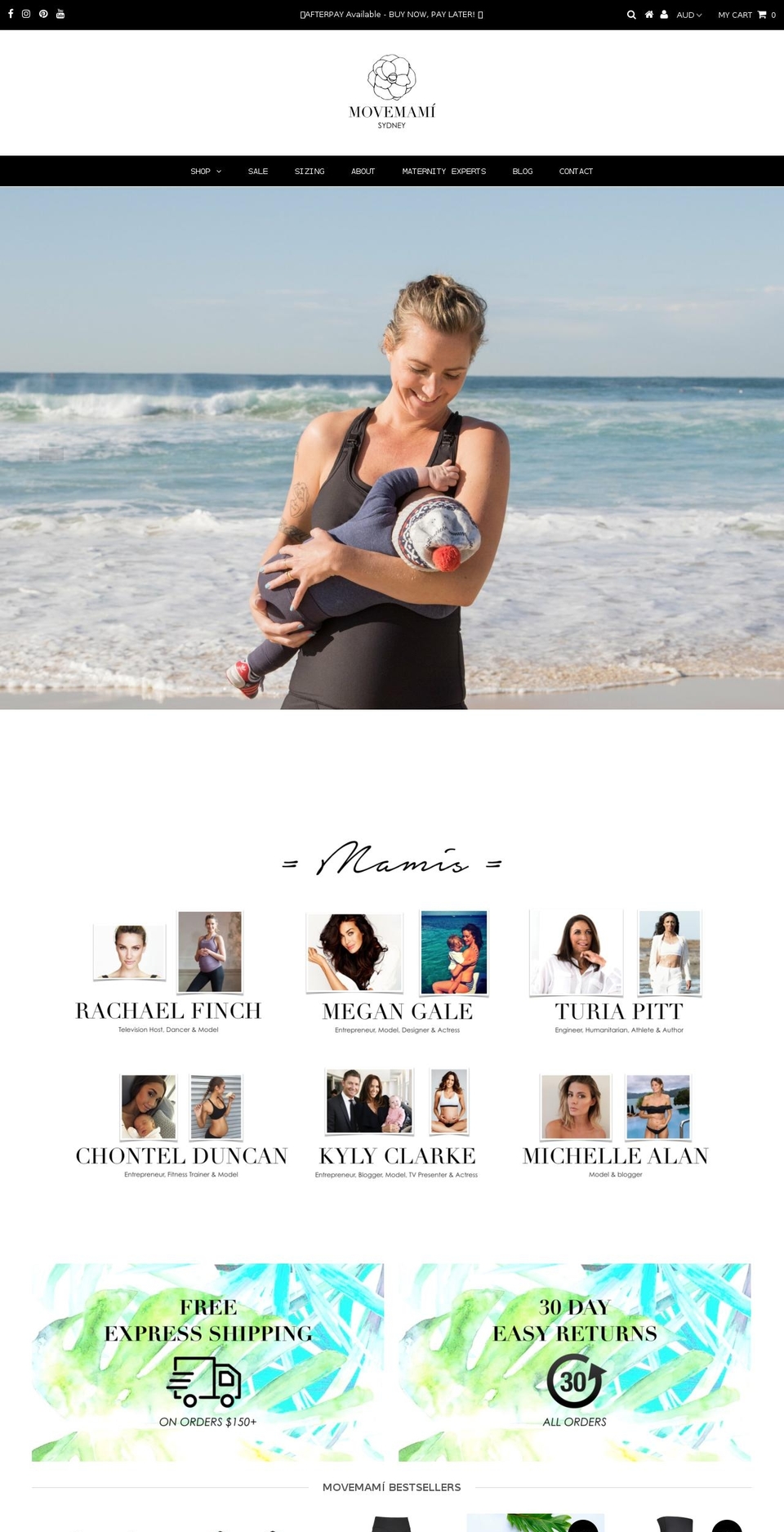 movemami.com shopify website screenshot