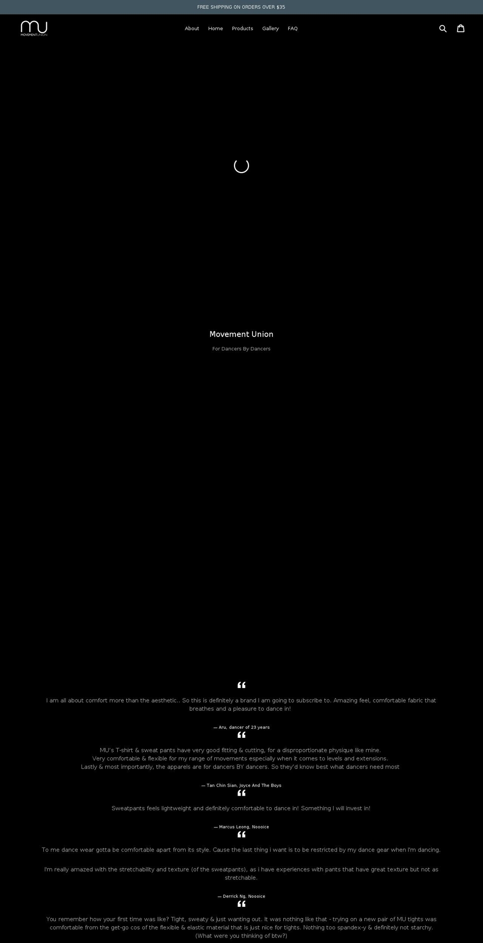 movementunion.com shopify website screenshot