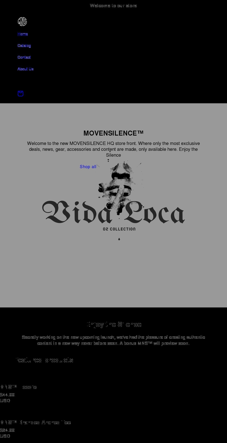 movensilence.com shopify website screenshot
