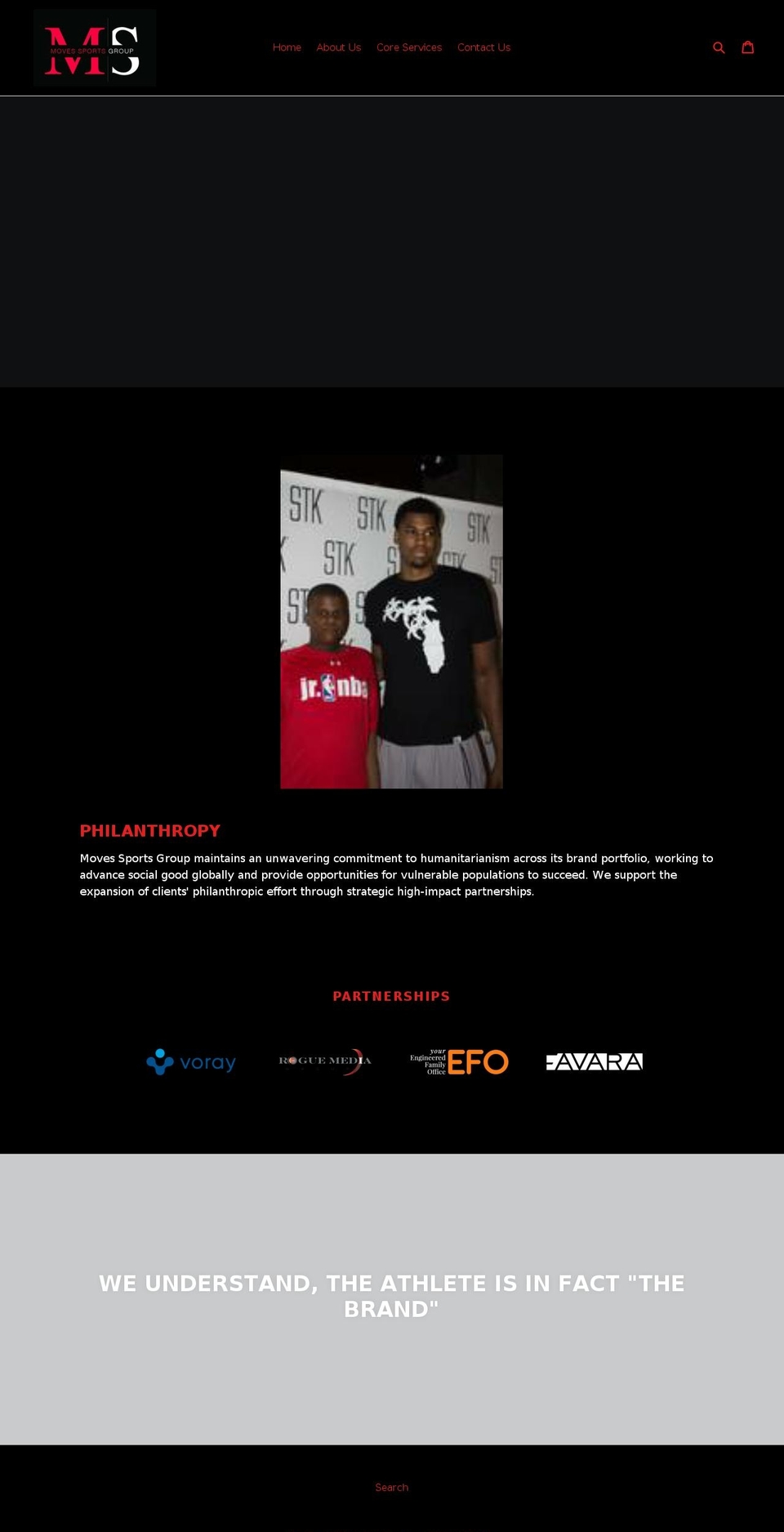 movessportsgroup.com — Shopify storefront screenshot