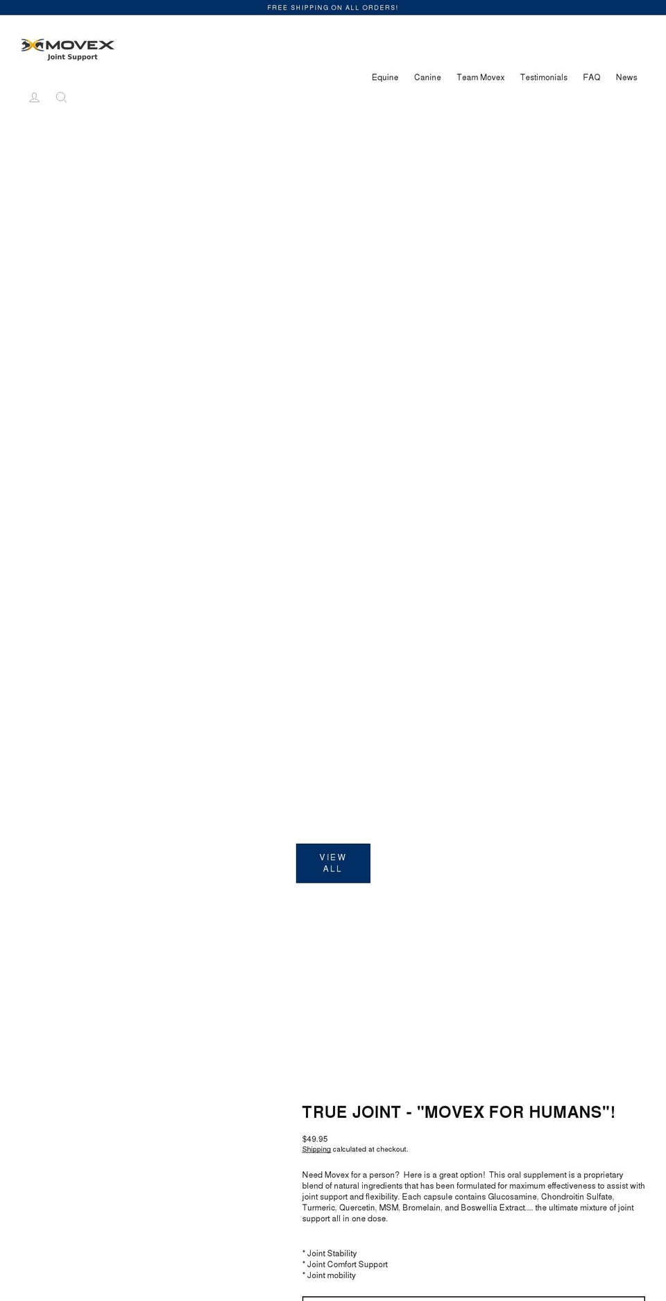 movex.com shopify website screenshot