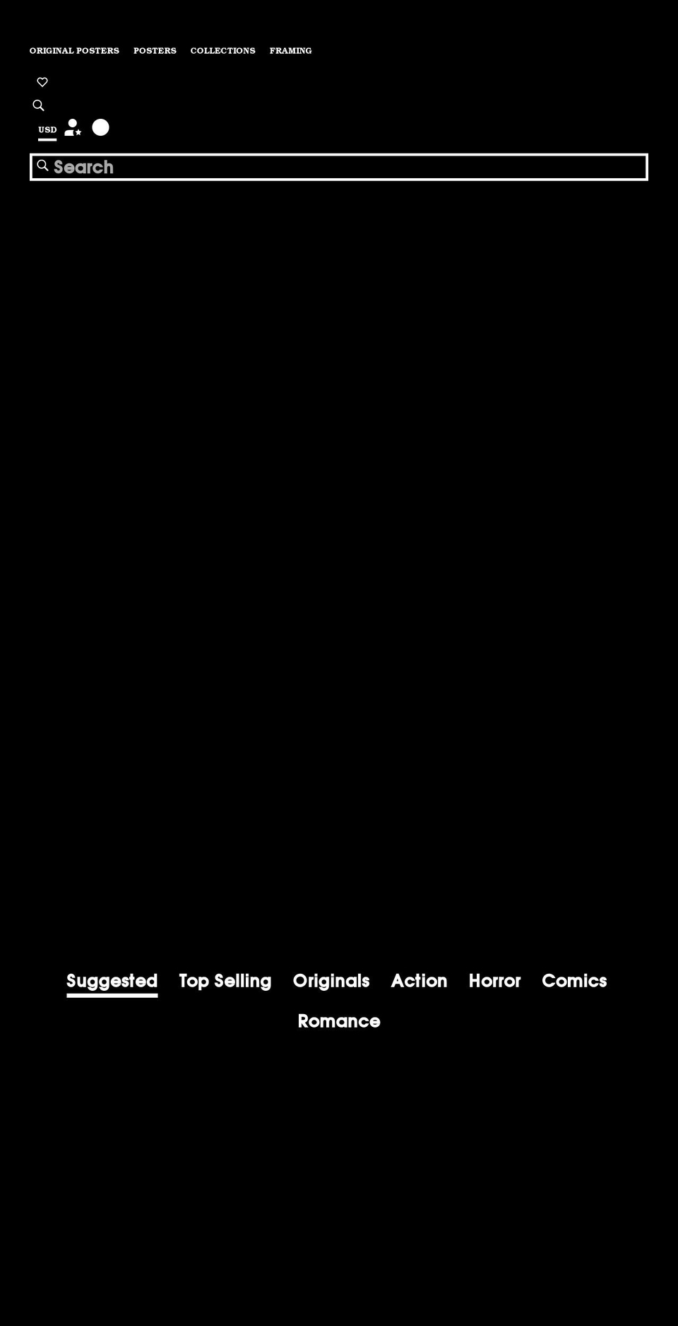 movieposters.com shopify website screenshot