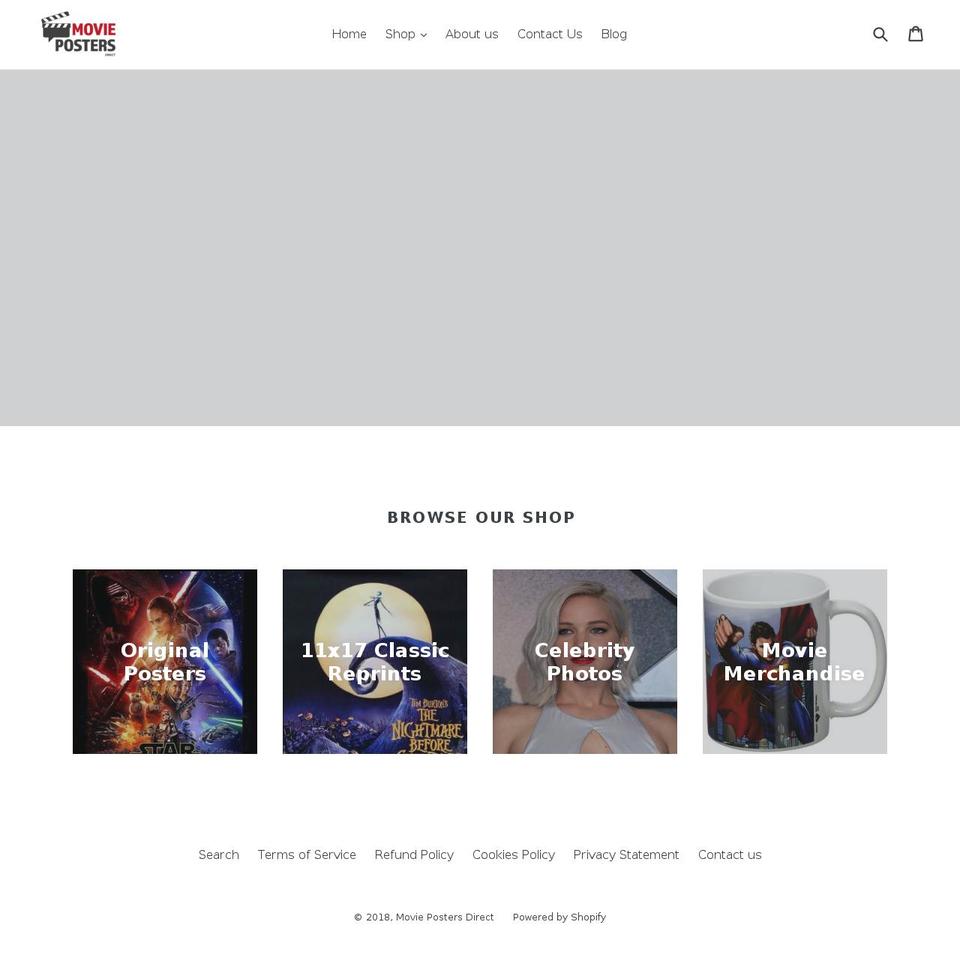 moviepostersdirect.com — Shopify storefront screenshot