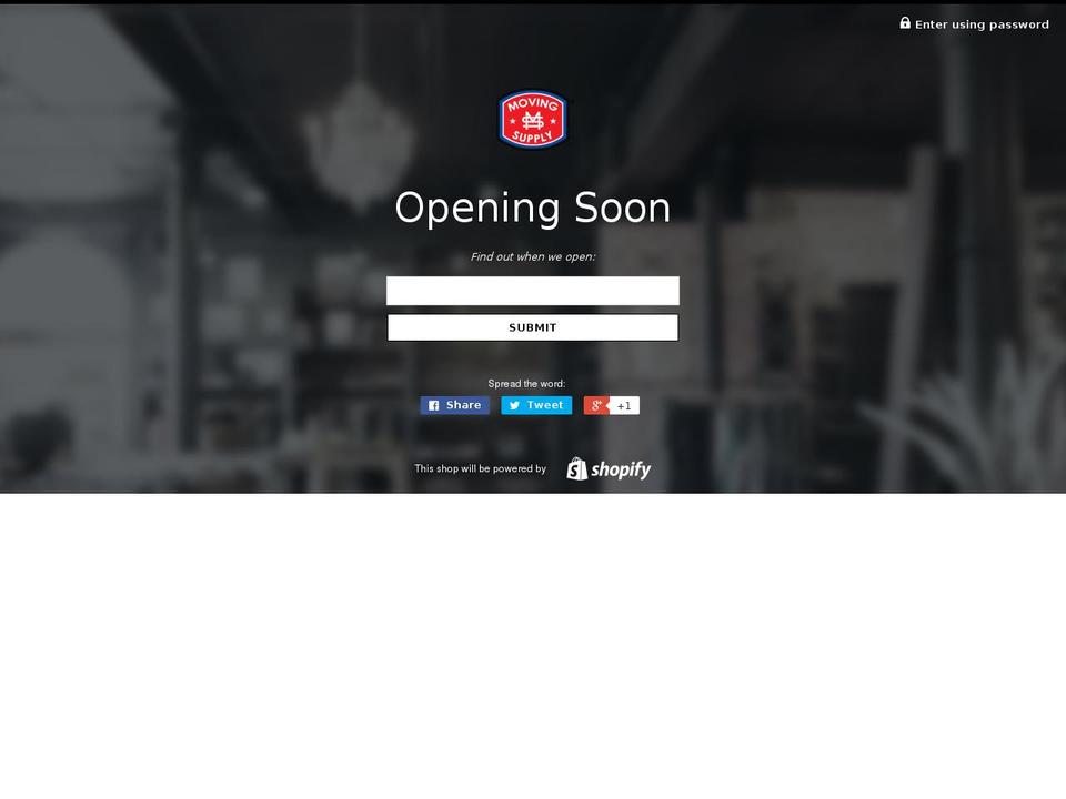 movingsupply.com shopify website screenshot