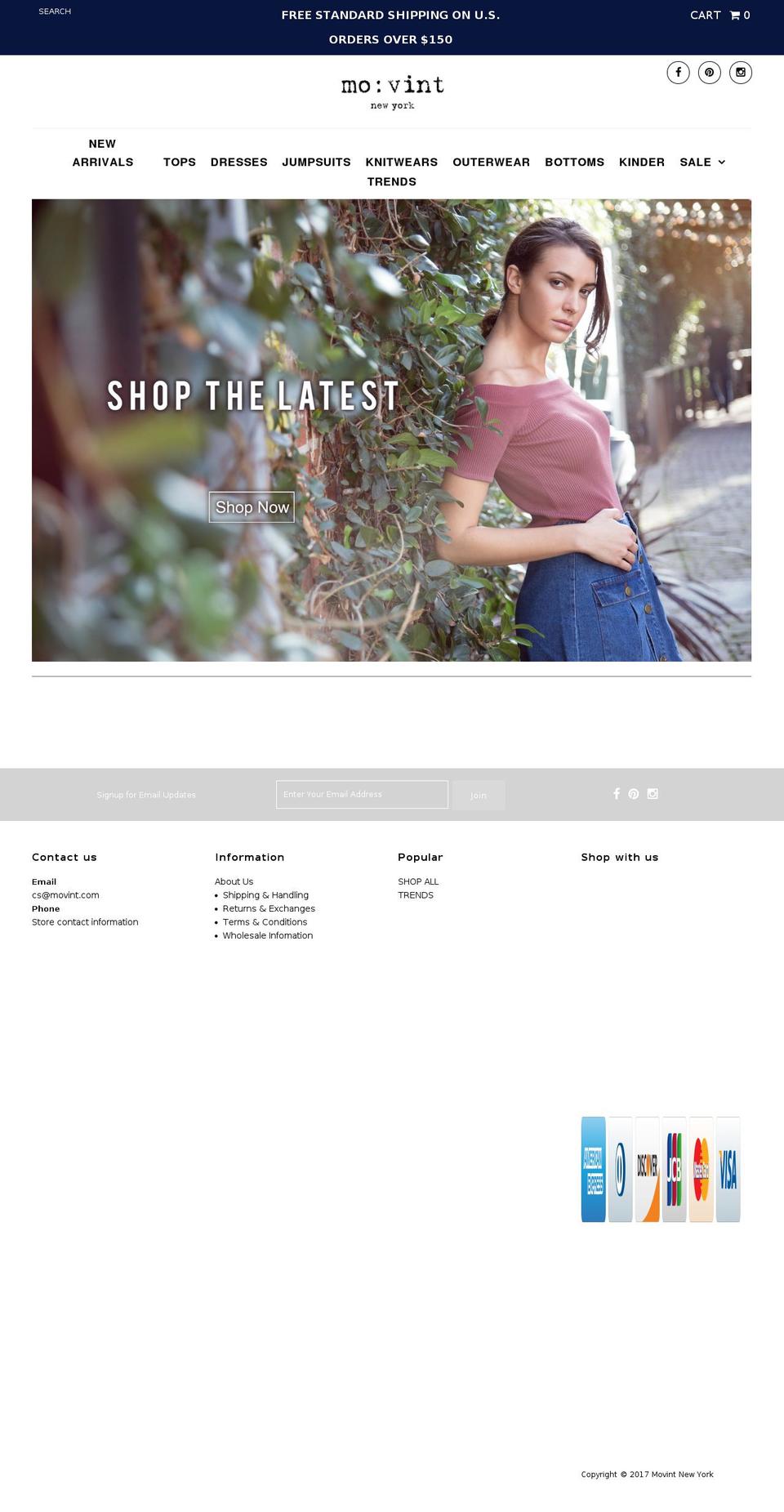 movint.com shopify website screenshot