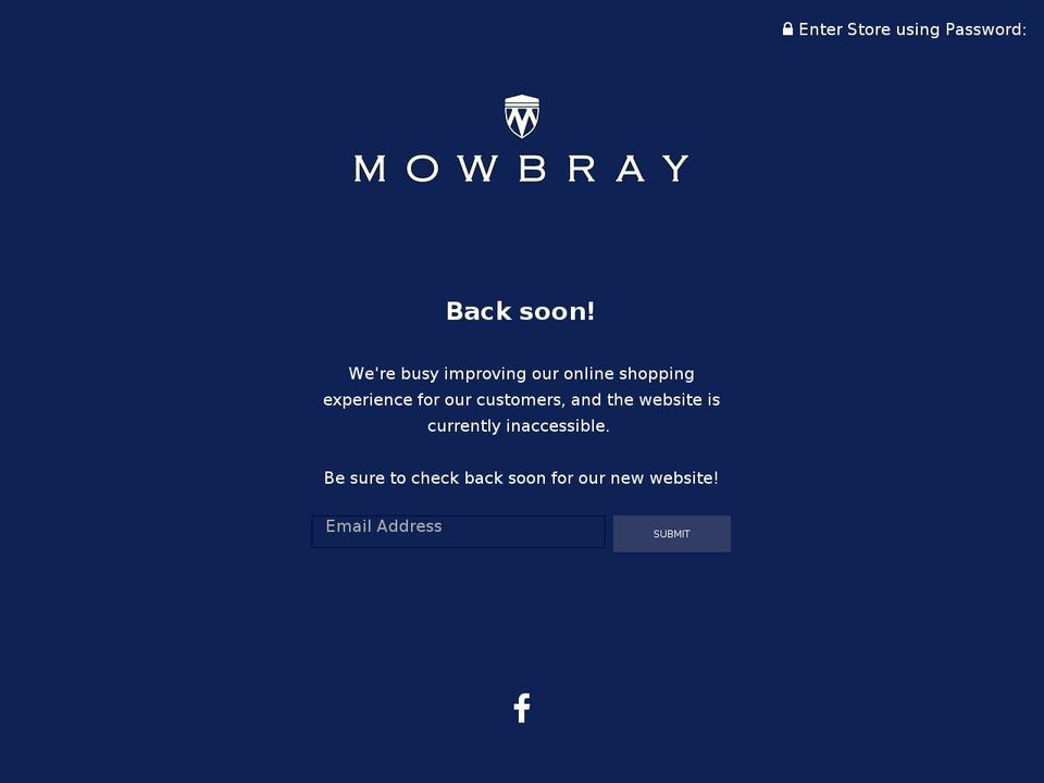 mowbray.co.uk shopify website screenshot