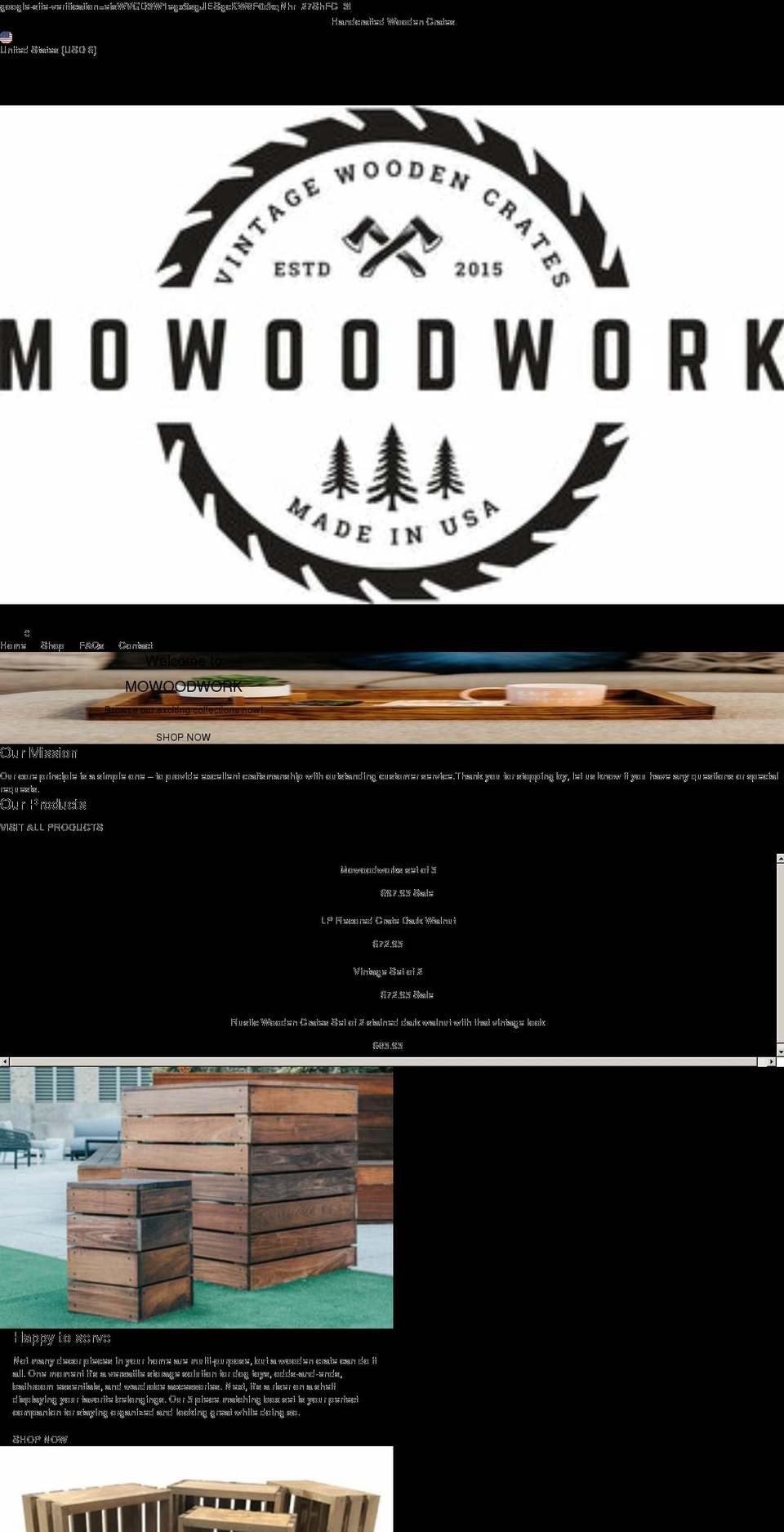 mowoodwork.net shopify website screenshot
