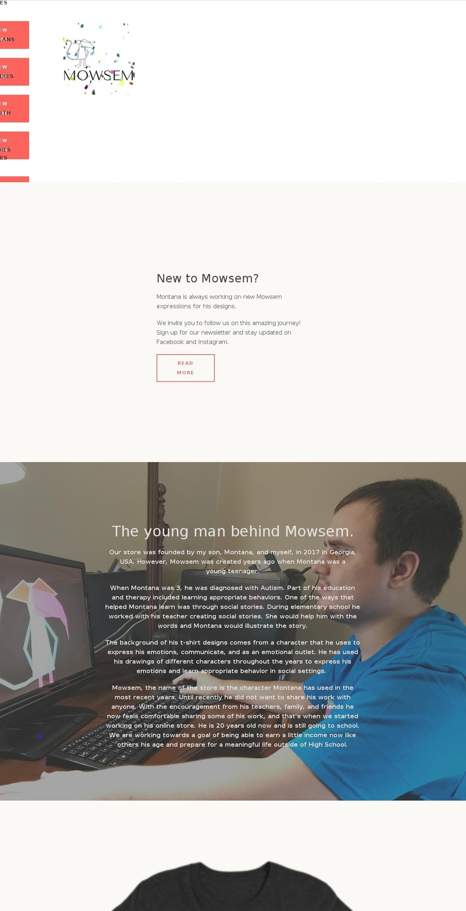 mowsem.com shopify website screenshot