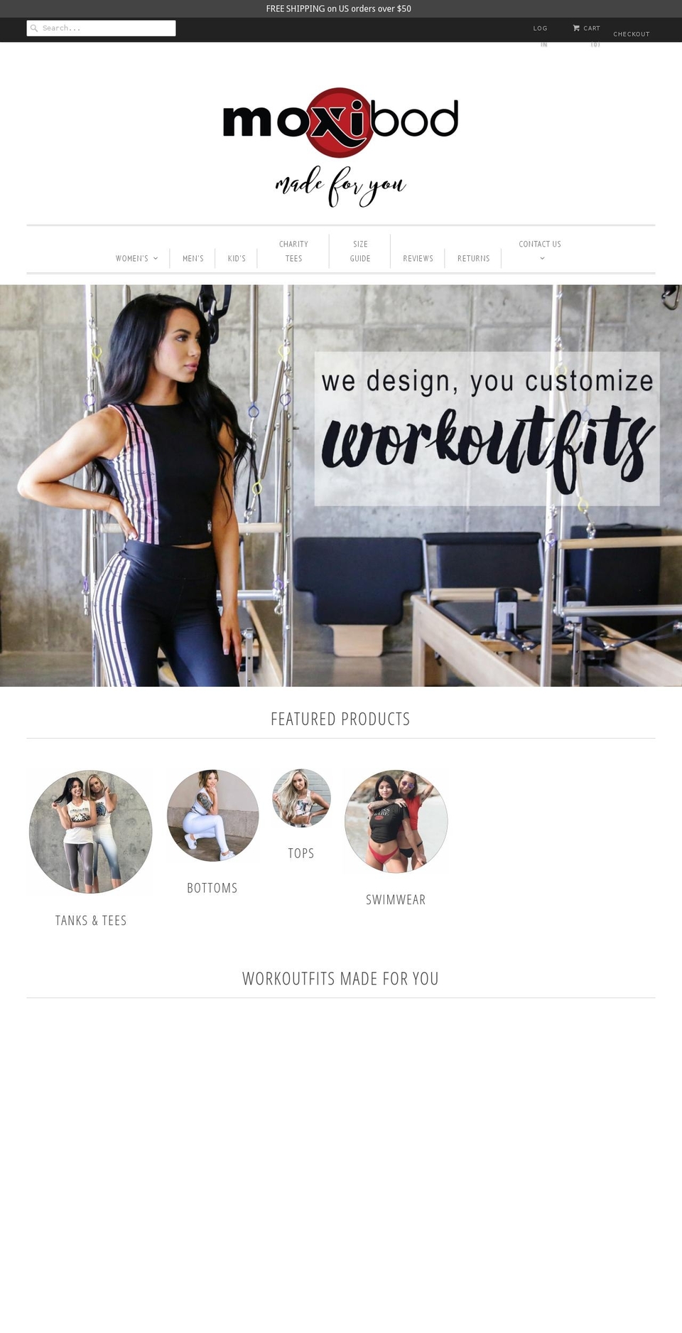 moxibod.com — Shopify storefront screenshot