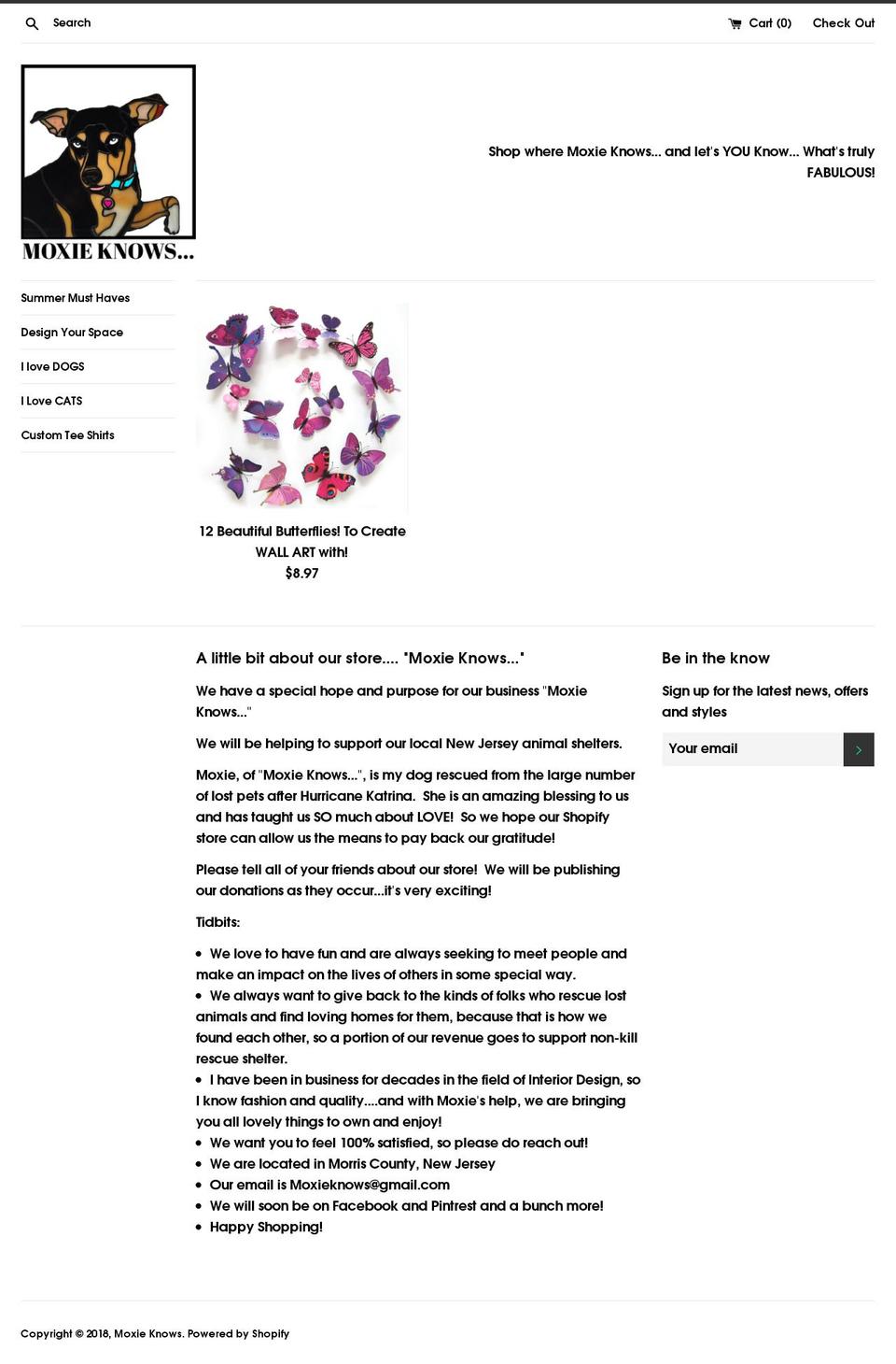 moxieknows.com — Shopify storefront screenshot
