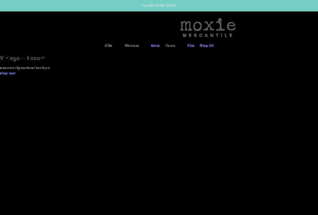 moxiemercantile.com shopify website screenshot