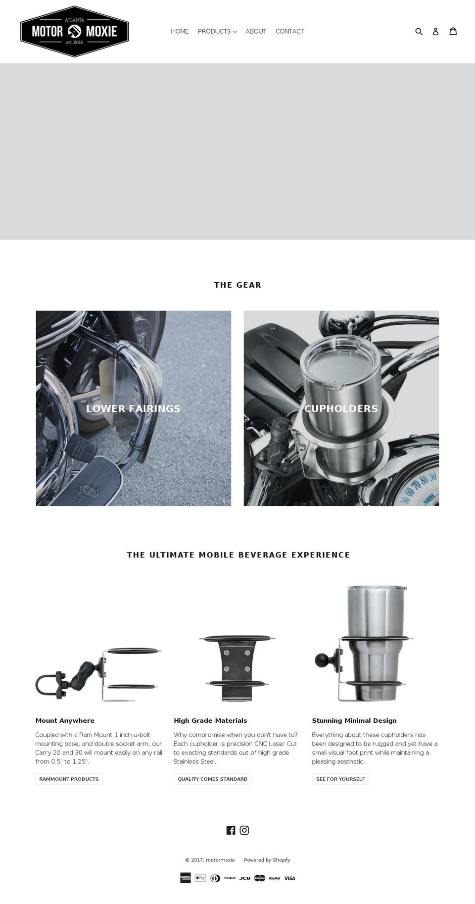 moxiemotor.com shopify website screenshot