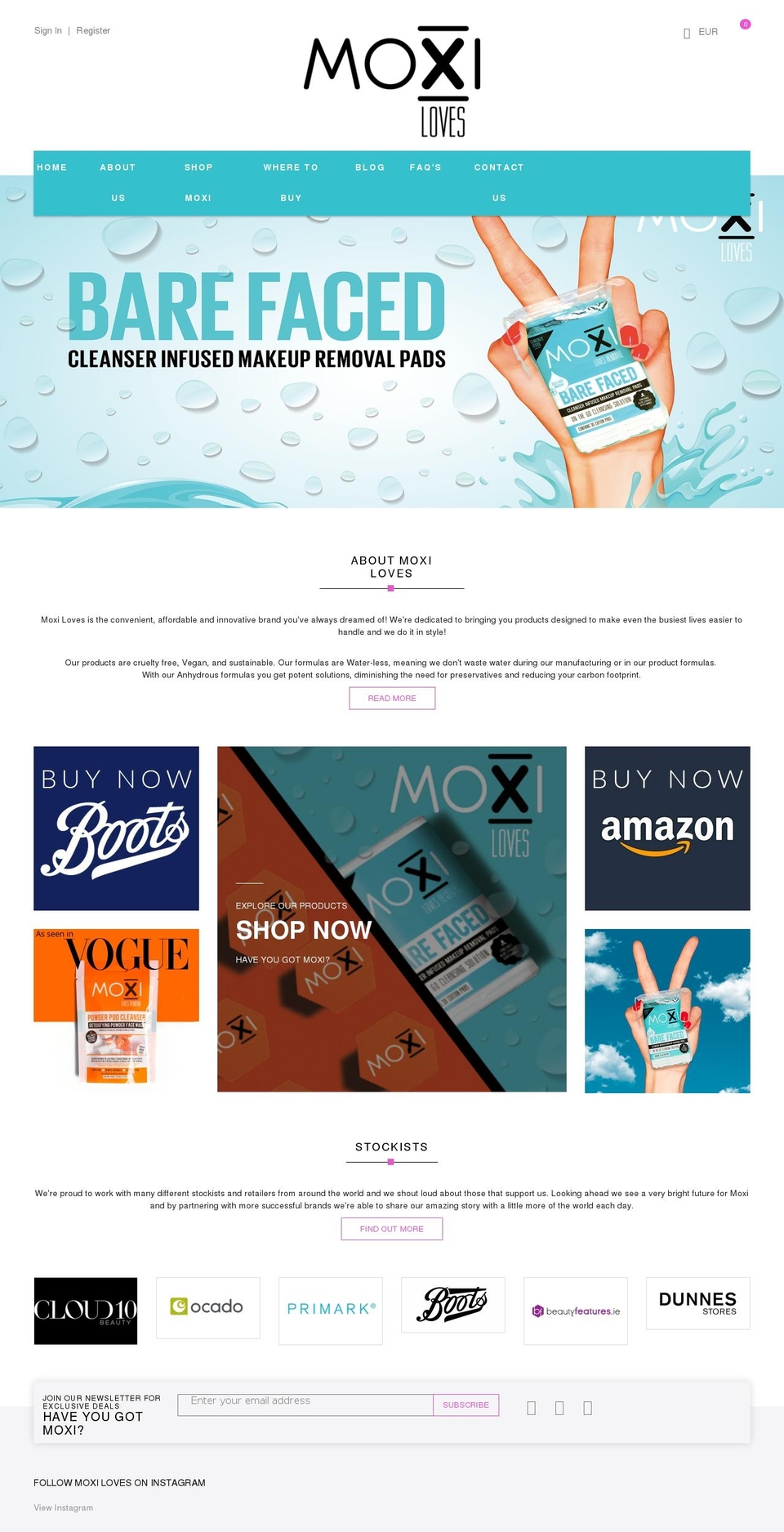 moxiloves.com shopify website screenshot