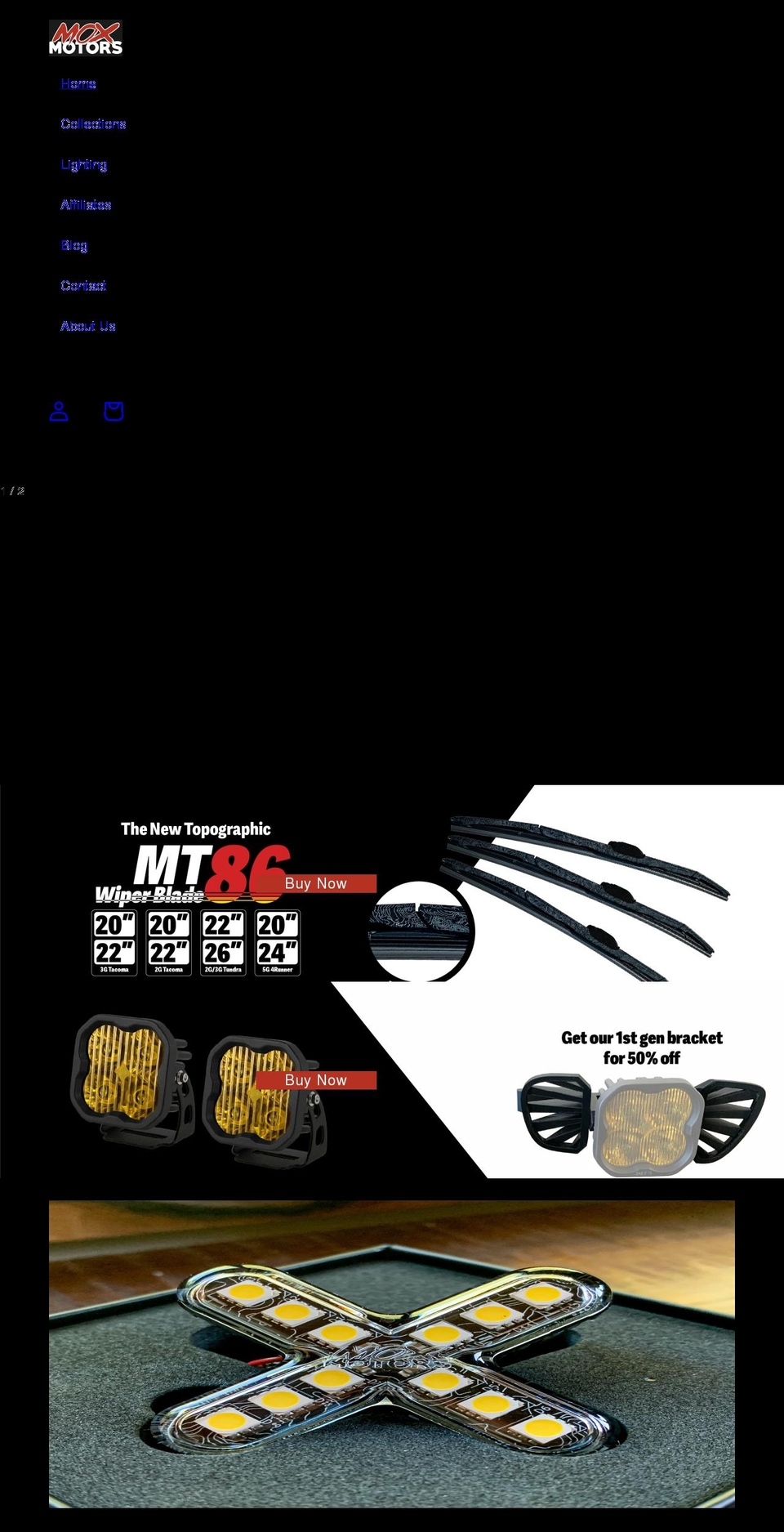 moxmotors.com shopify website screenshot