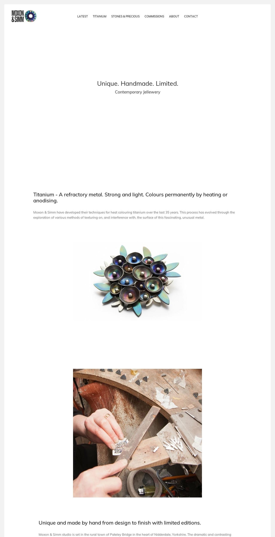 moxonandsimm.co.uk shopify website screenshot