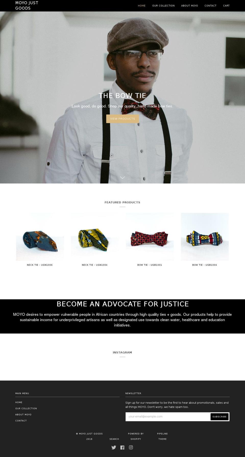 moyojustgoods.com — Shopify storefront screenshot