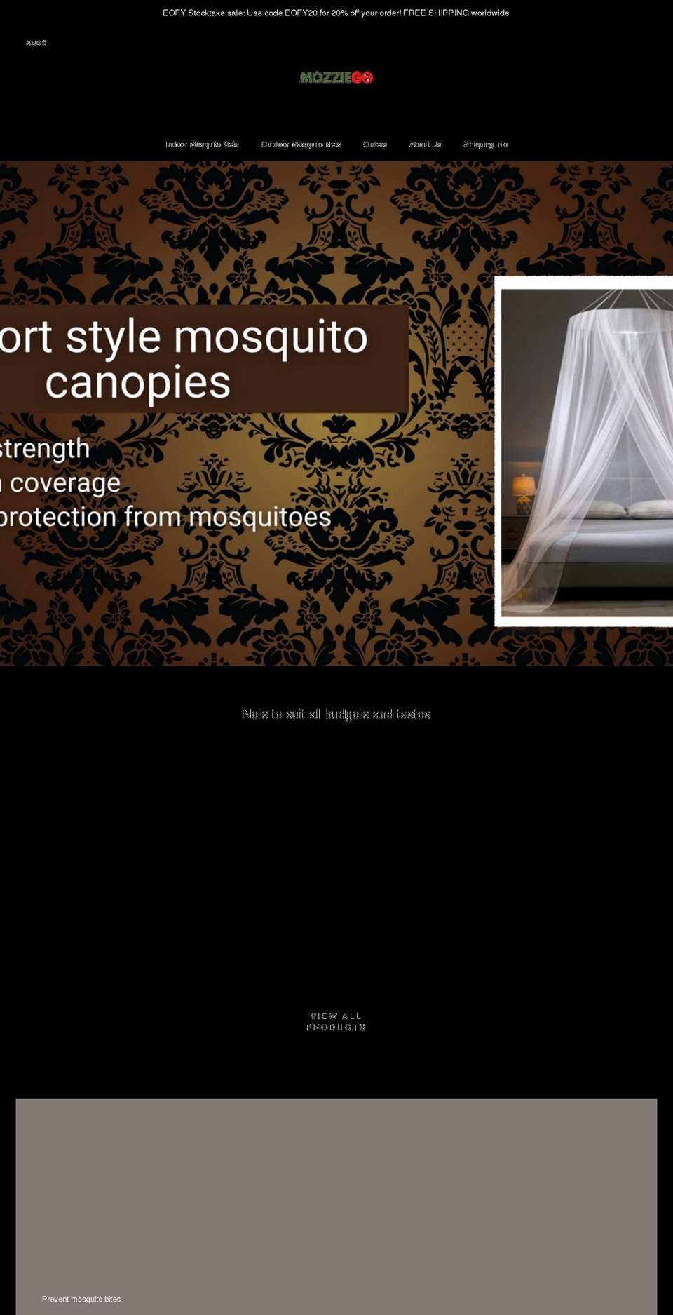 mozziego.com shopify website screenshot