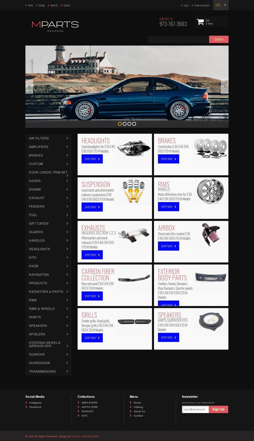 mpartsworldwide.com shopify website screenshot