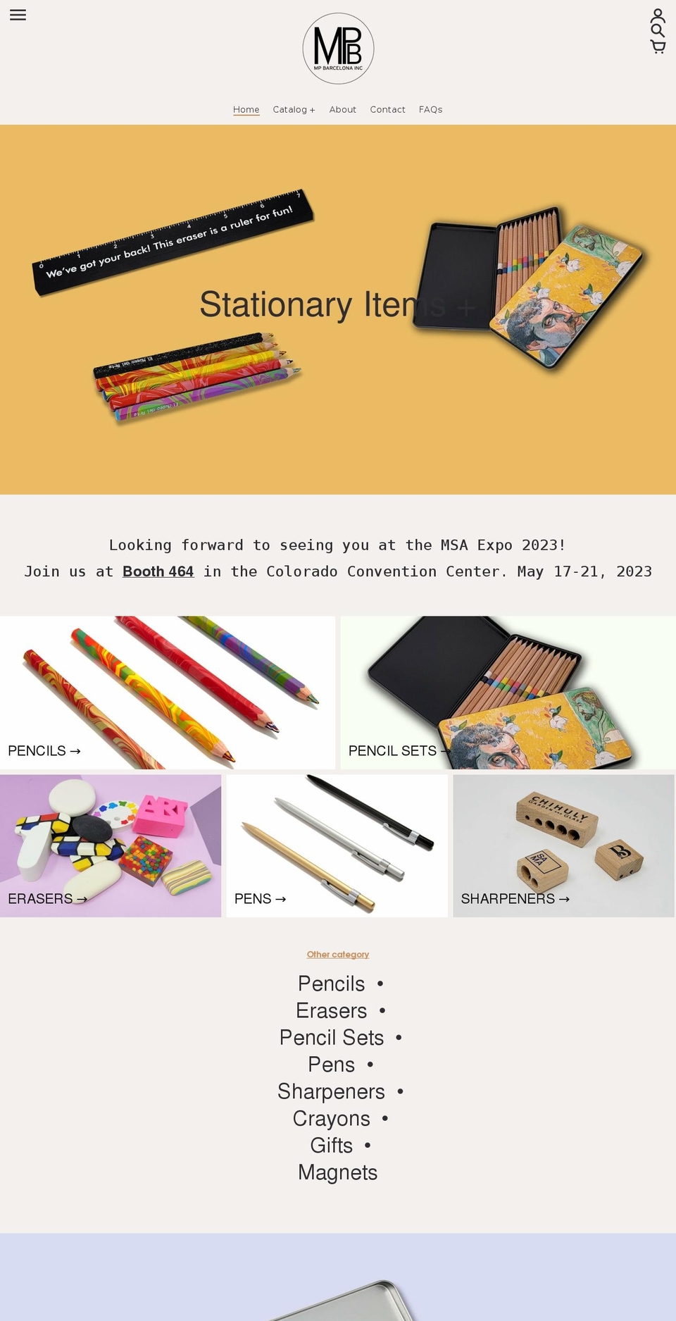 mpbarcelona.net shopify website screenshot