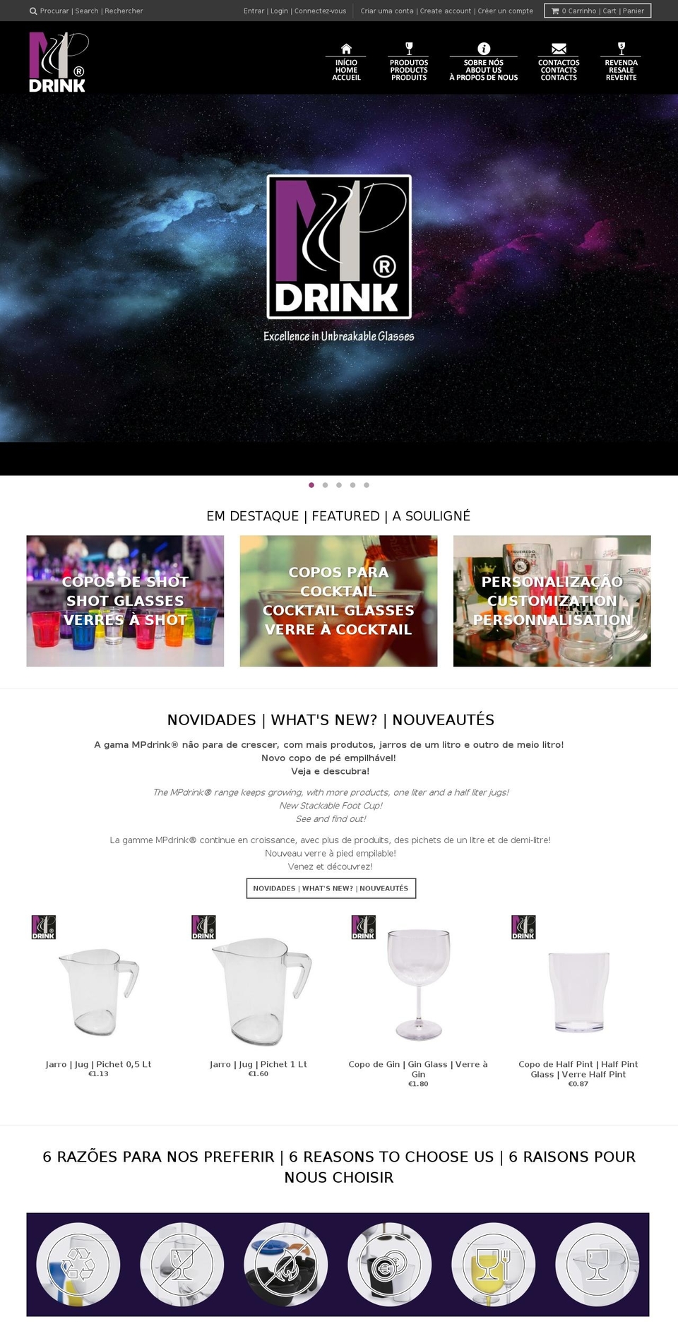 mpdrink.com shopify website screenshot