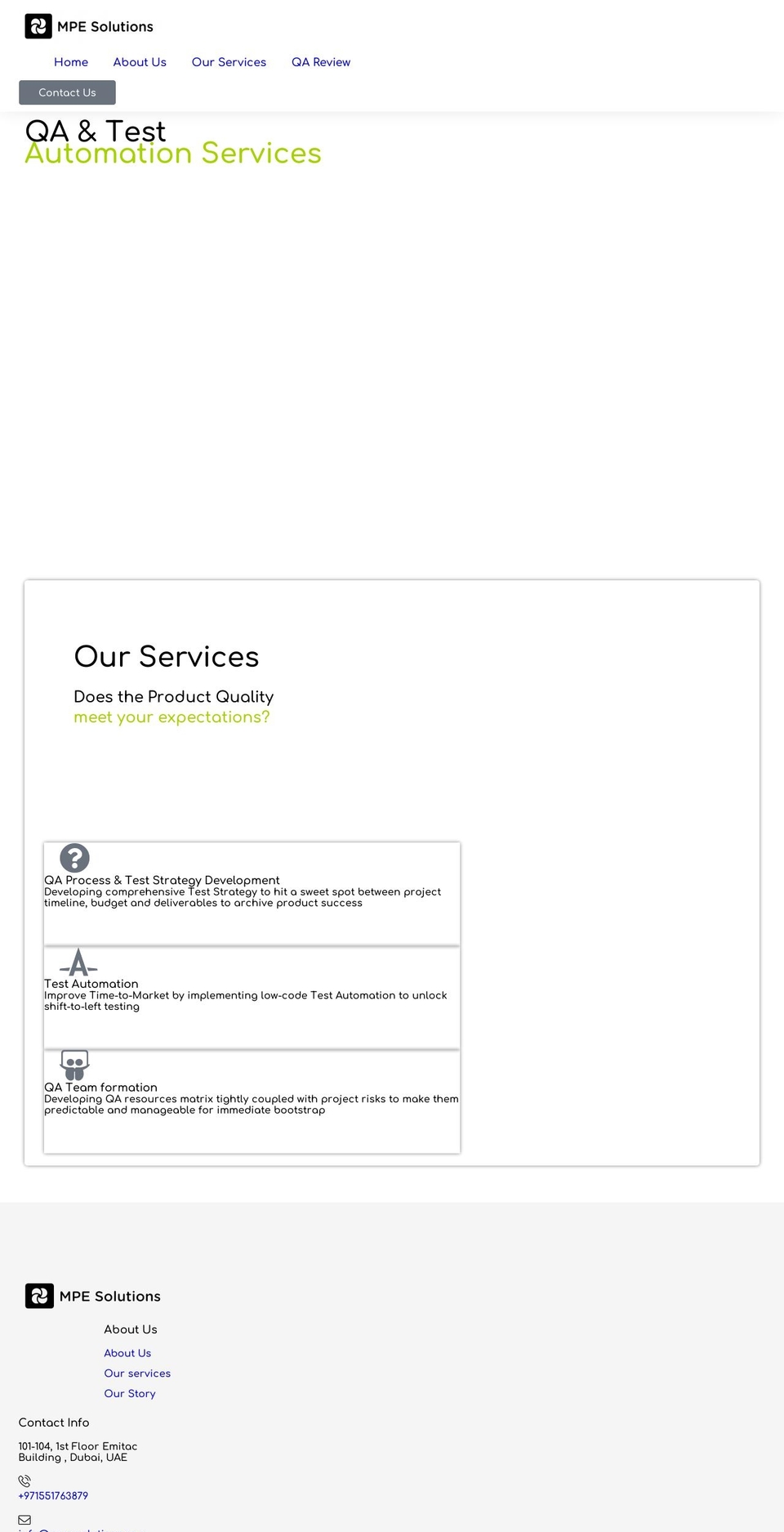 mpe-solutions.com shopify website screenshot