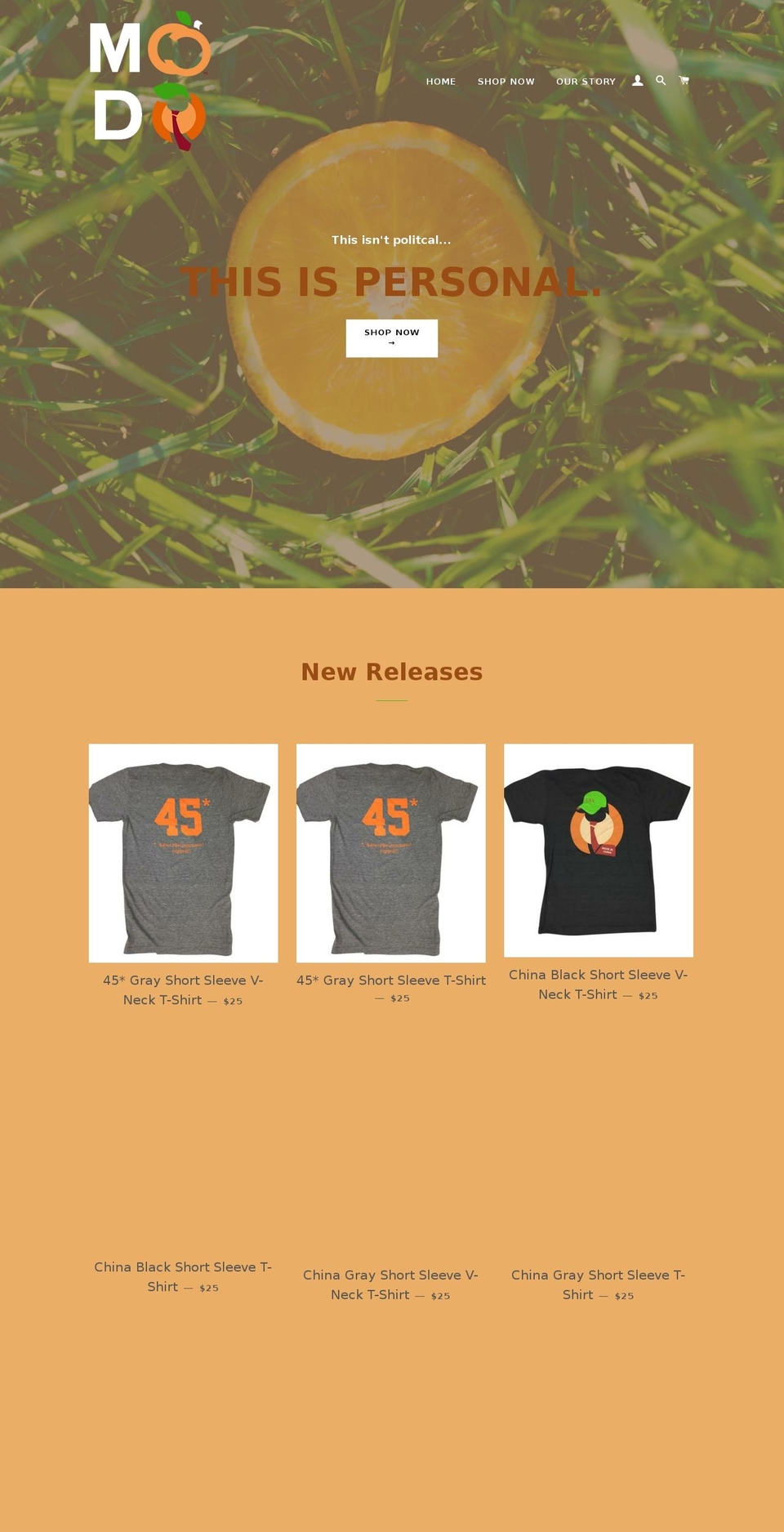 mpeachdorange.com shopify website screenshot