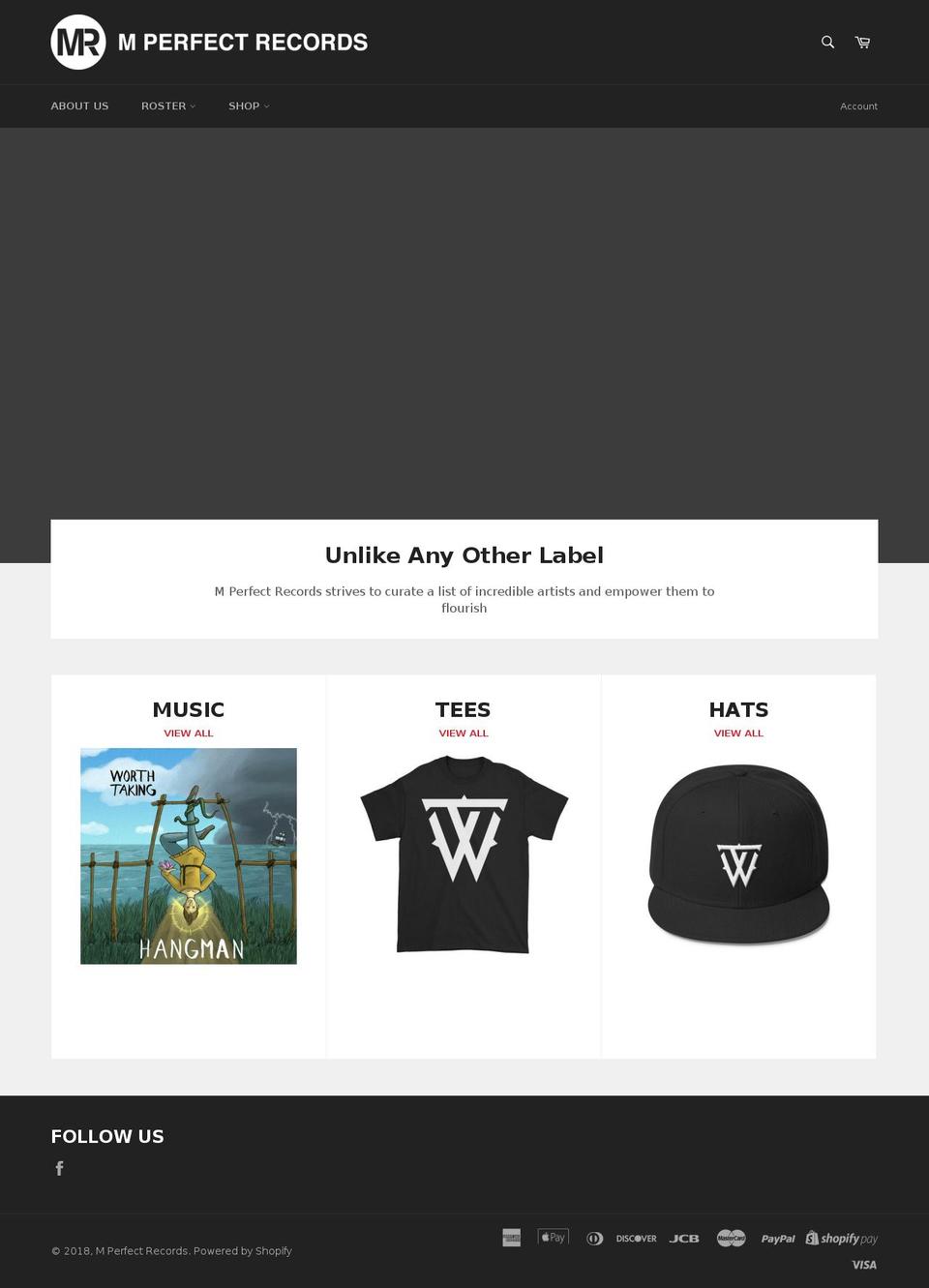 mperfectrecords.com — Shopify storefront screenshot