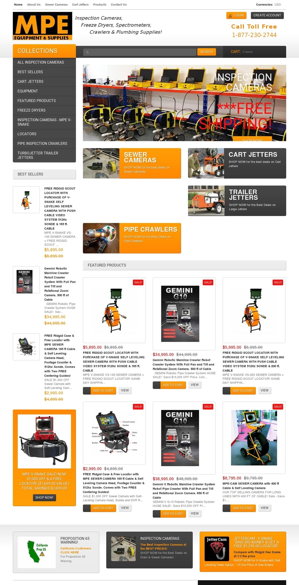 mpesupplies.com shopify website screenshot