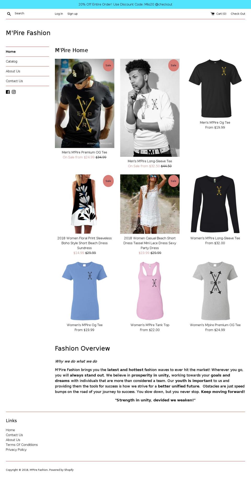 mpirefashion.com — Shopify storefront screenshot