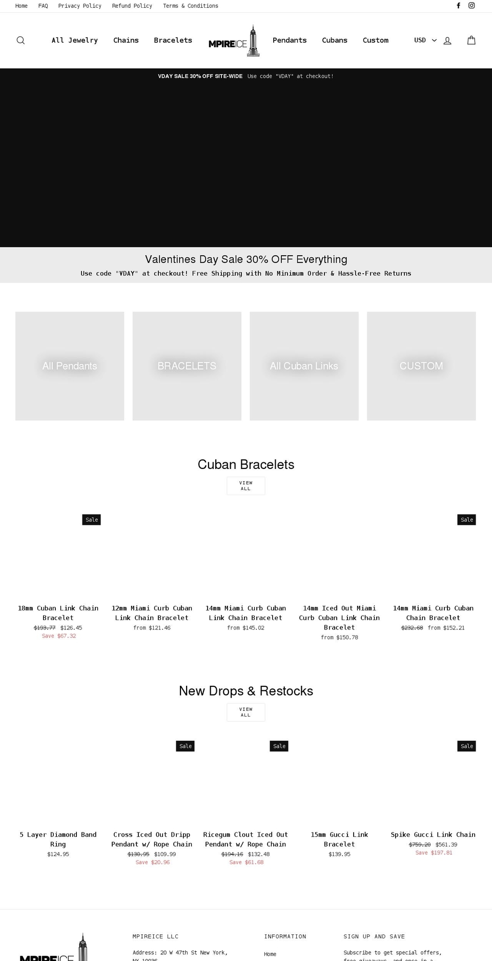 mpireice.com shopify website screenshot