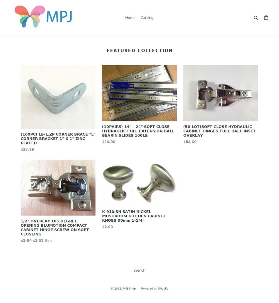 mpjshop.com — Shopify storefront screenshot