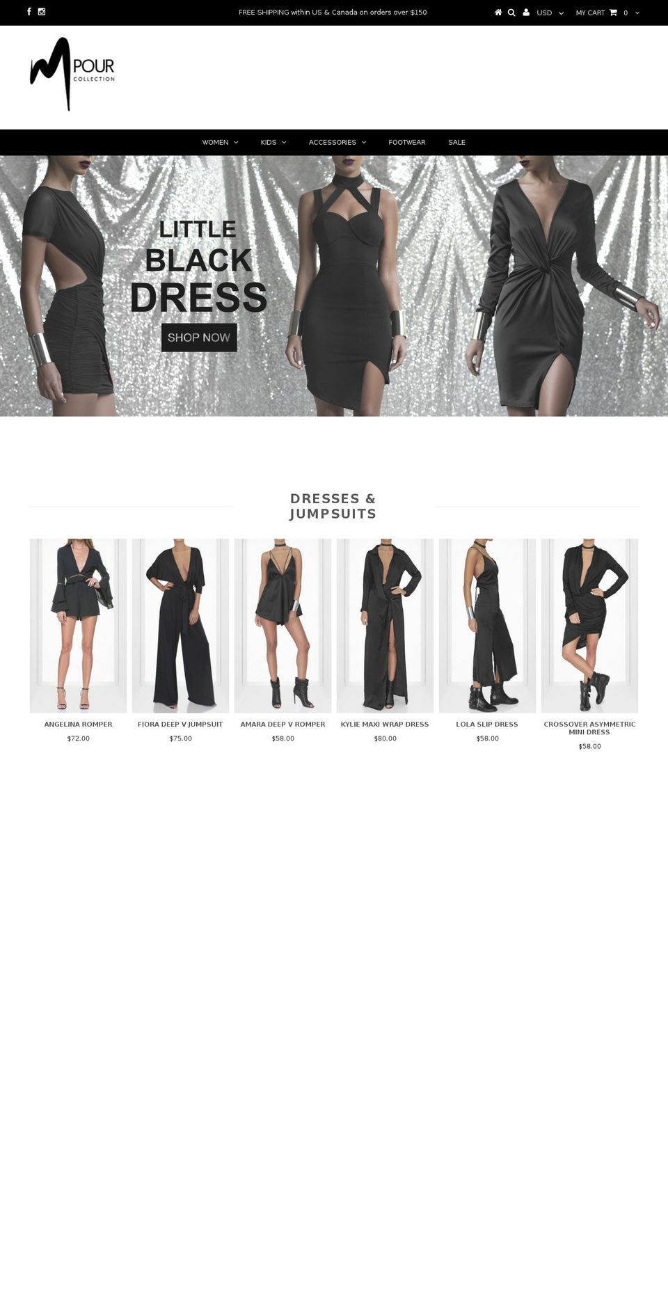 mpourcollection.com shopify website screenshot