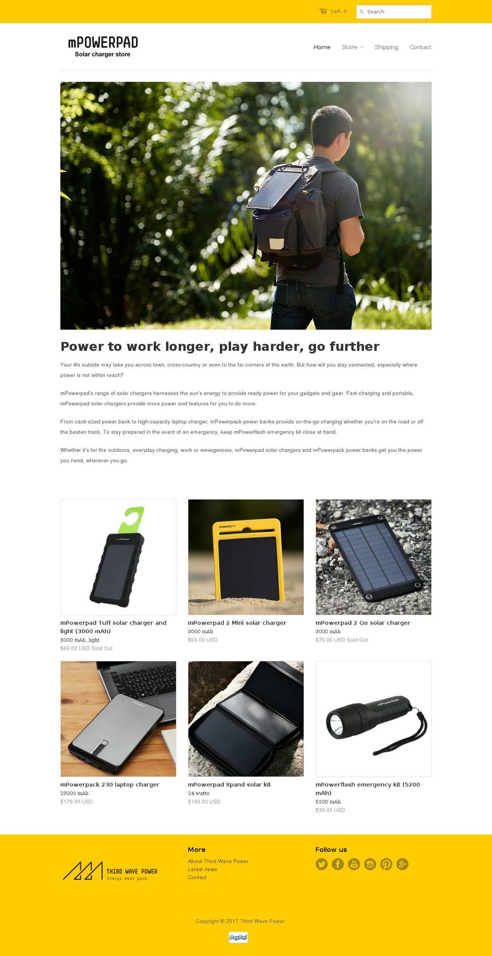 mpowerpad.com shopify website screenshot
