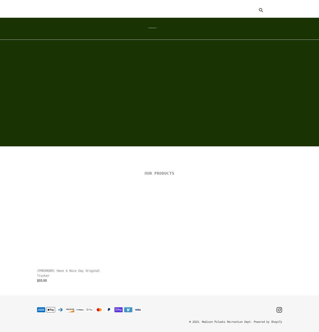mprdept.com shopify website screenshot