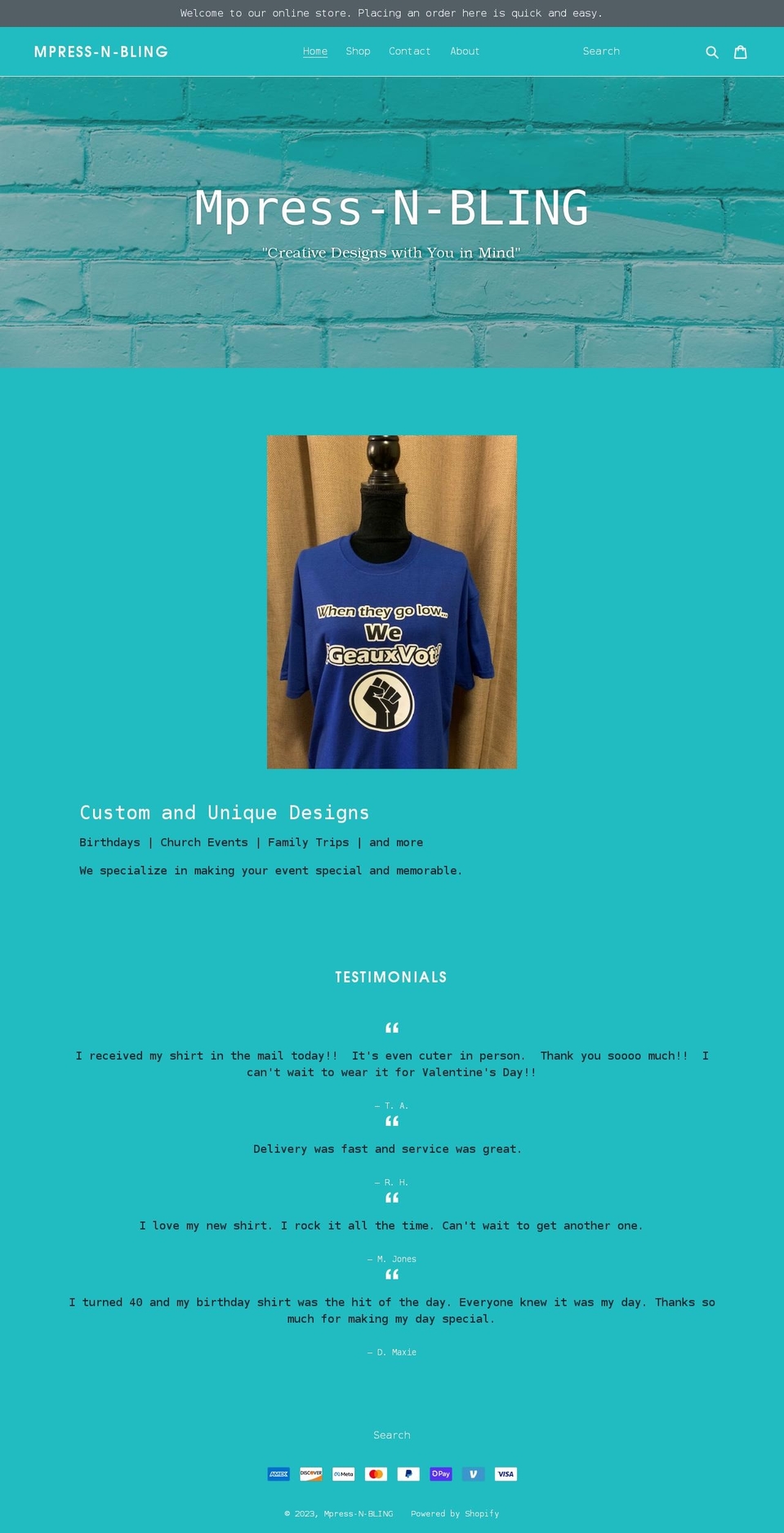 mpressnbling.com shopify website screenshot