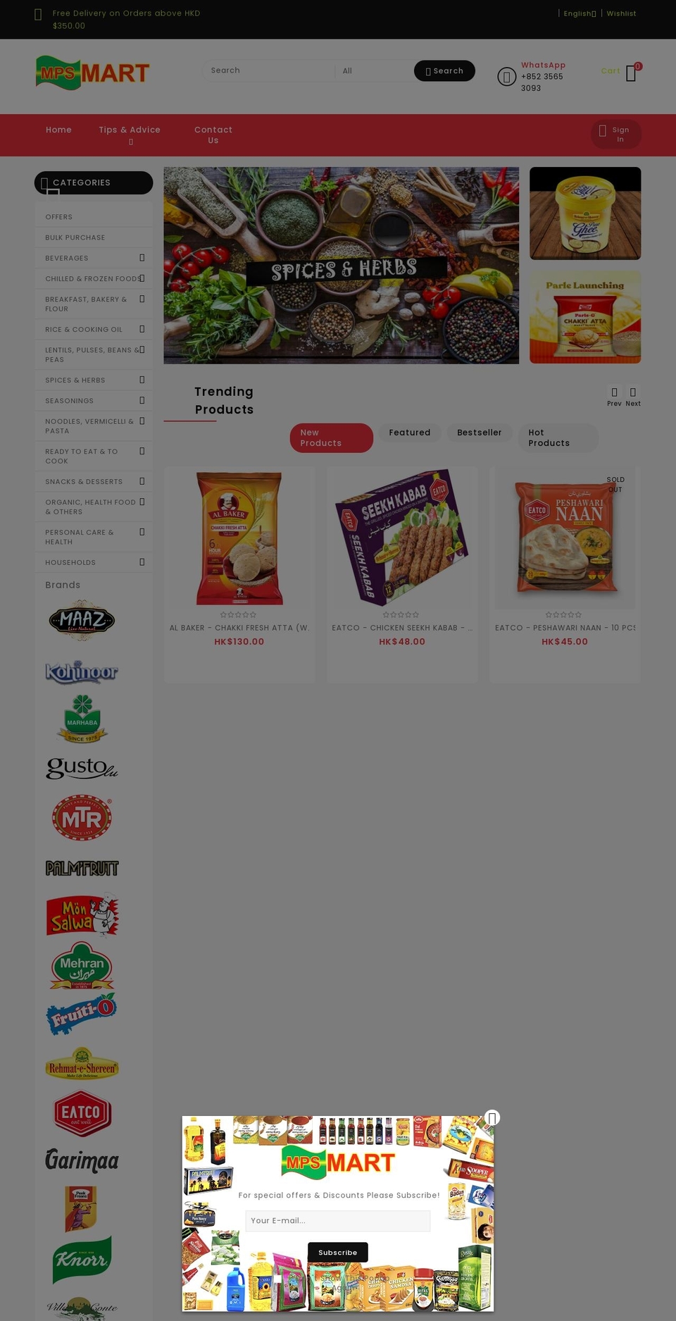 Megamart- Shopify theme site example mpsmarthk.com