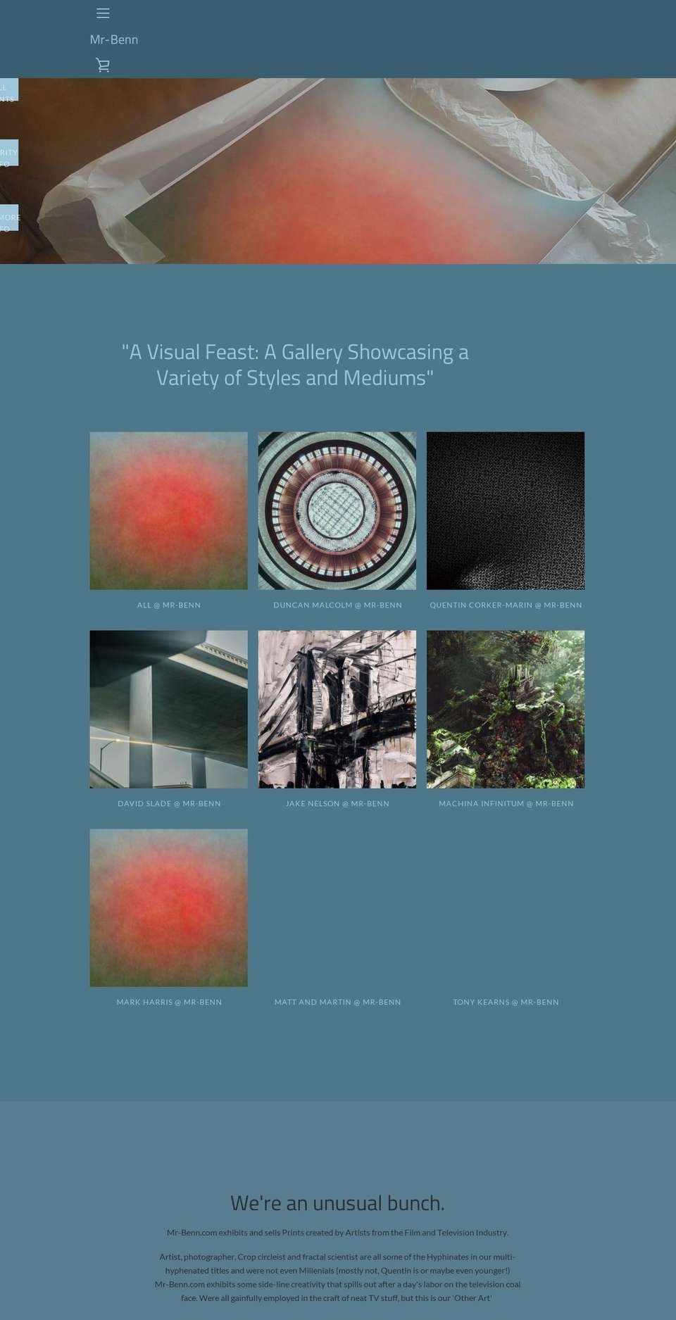 mr-benn.com shopify website screenshot