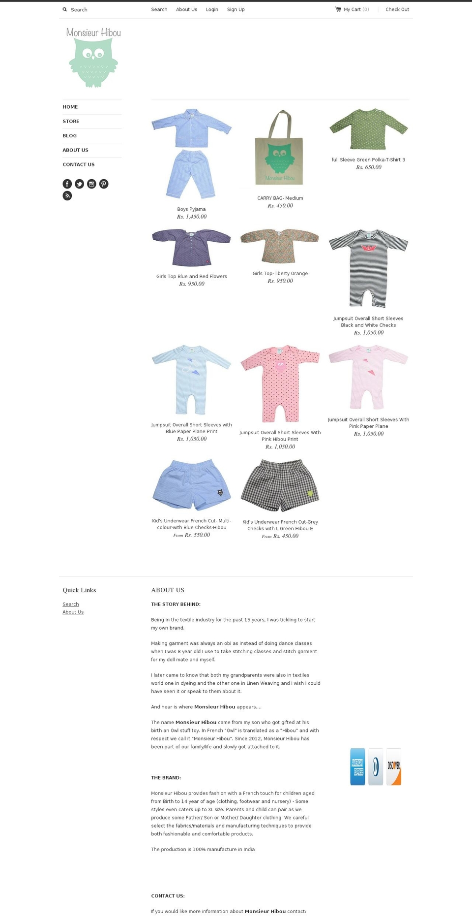 mr-hibou.com shopify website screenshot