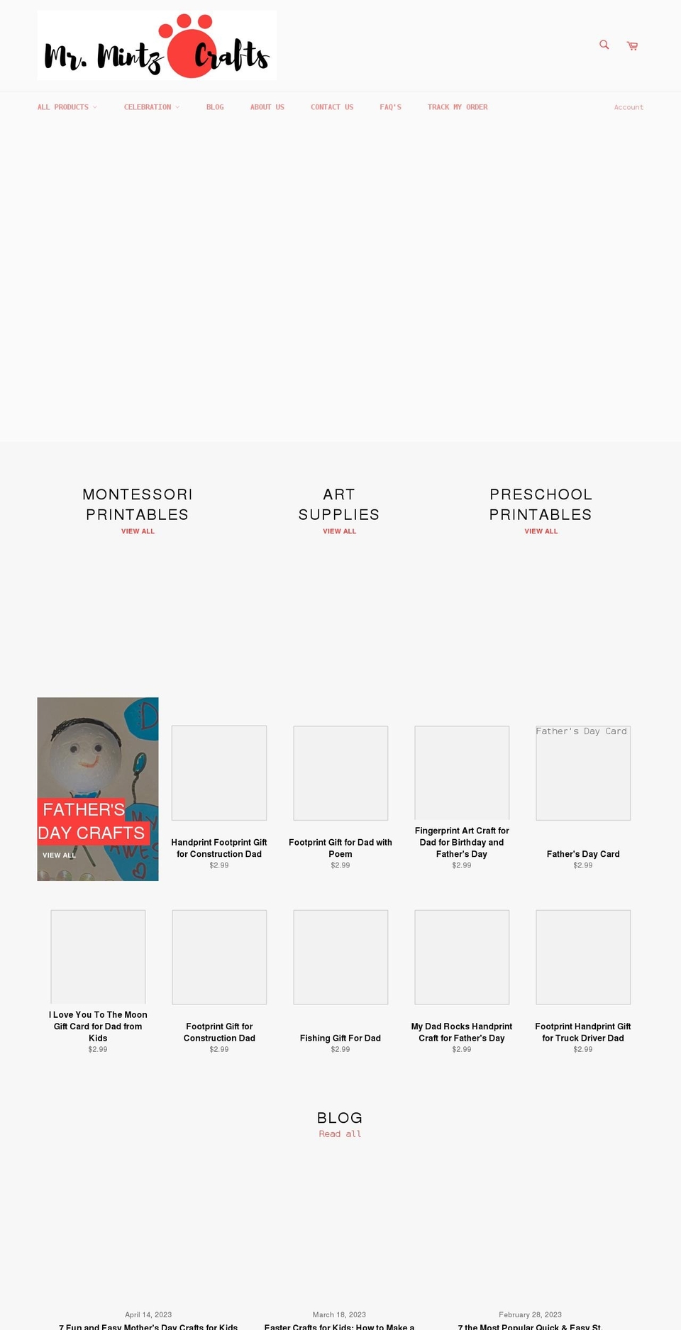 mr-mintz.com shopify website screenshot