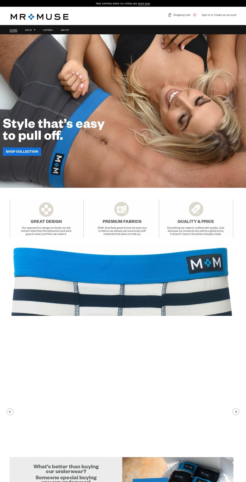 MrandMuse Sep 21 2017 Shopify theme site example mr-muse.com