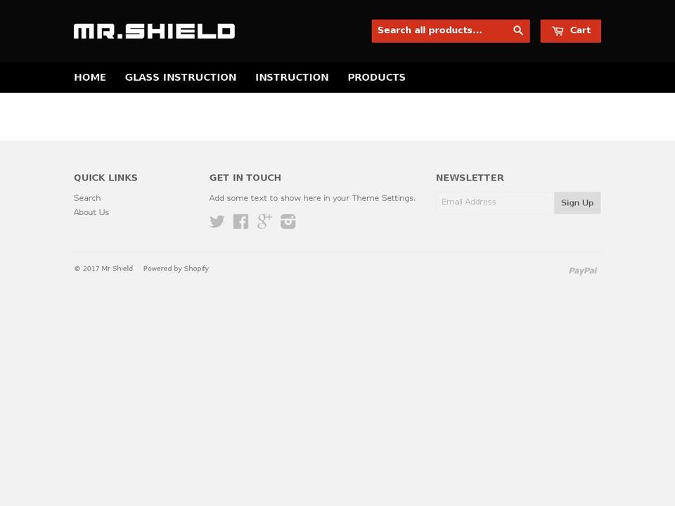 mr-shield.com shopify website screenshot