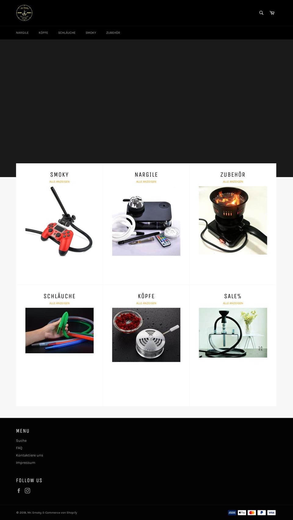 mr-smoky.com — Shopify storefront screenshot