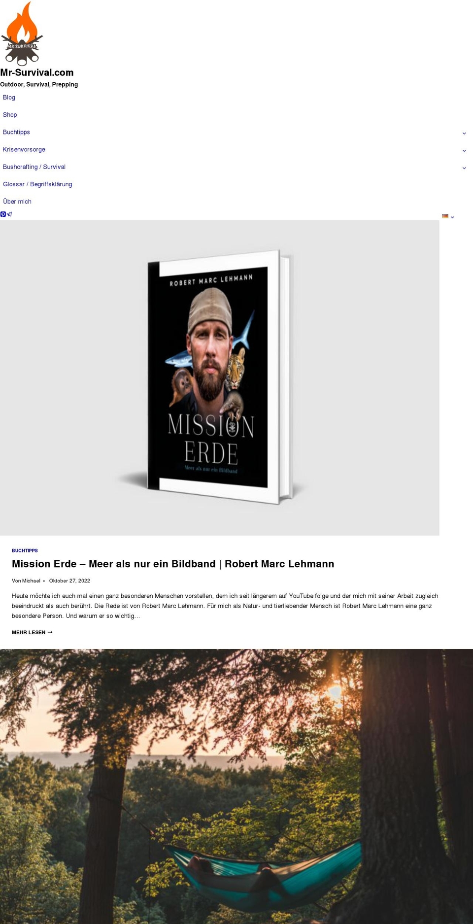 mr-survival.com — Shopify storefront screenshot