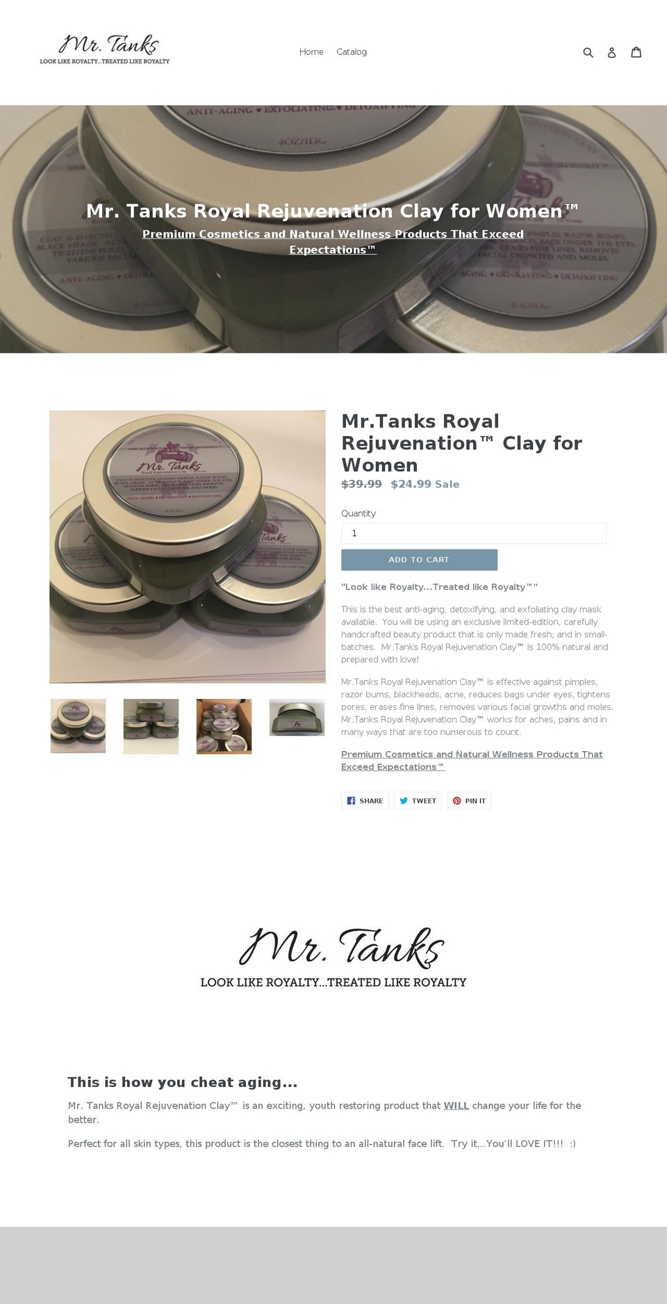 mr-tanks-royal-rejuvenation.com — Shopify storefront screenshot