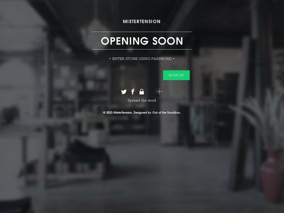 mr-tension.com shopify website screenshot