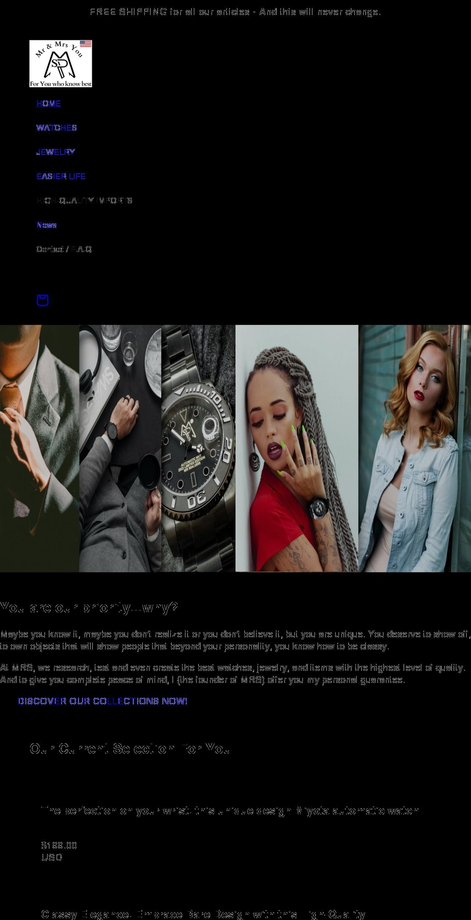 mrandmrsyou.com shopify website screenshot